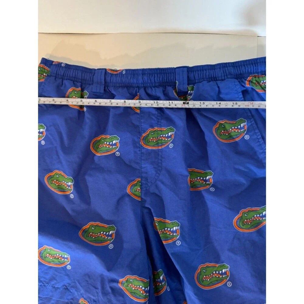 Columbia PFG Florida Gators Swim Trunks Mens Large Blue All Over Print Shorts NC